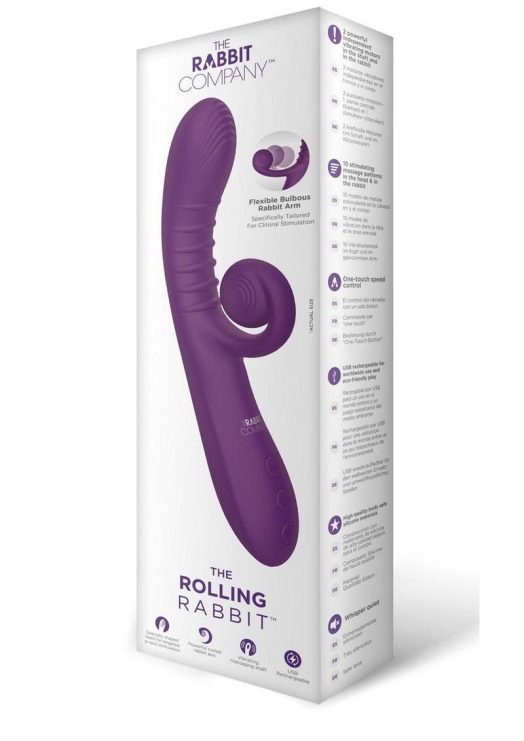 The Rabbit Company The Rolling Rabbit Rechargeable Silicone Vibrator - Purple