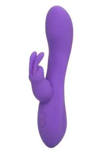 Flex Bend and Hold Double Rumbler Rechargeable Silicone Rabbit Vibrator - Purple