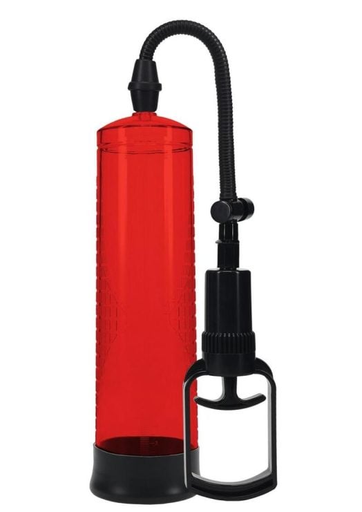 Pumped Basic Pump 2 Water Resistant Silicone Penis Pump - Red