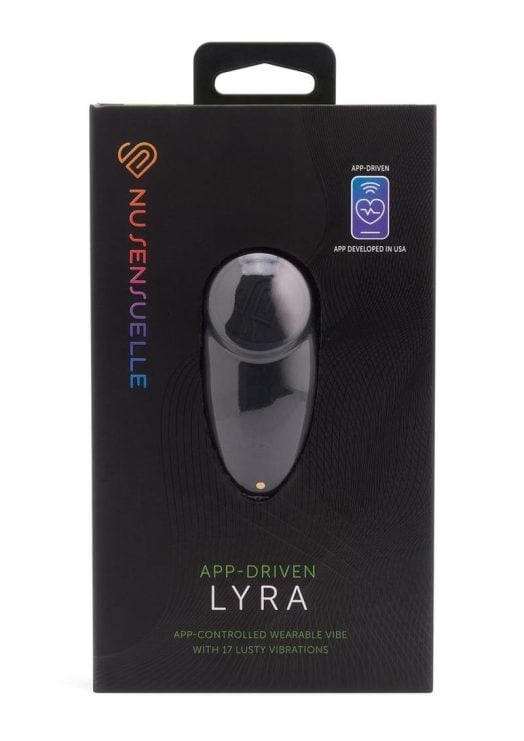 Nu Sensuelle Lyra Rechargeable Silicone App Compatible Panty Vibe - Black