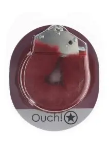 Ouch! Heavy-duty Fluffy Handcuffs - Burgundy