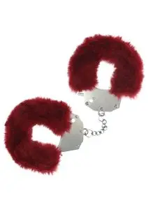 Ouch! Heavy-duty Fluffy Handcuffs - Burgundy