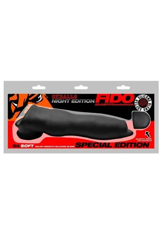 Fido Slim Velvet Smooth Beast Cocksheath Night Edition - Black