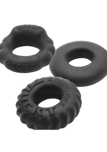 Bonemaker Cockrings Night Edition (3 Per Pack) - Black