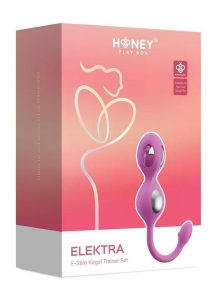 Elektra App Control E-Stim Kegel Training Set (5 Piece) - Pink/Silver