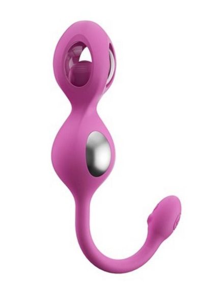 Elektra App Control E-Stim Kegel Training Set (5 Piece) - Pink/Silver