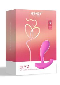 Oly 2 Pressure Sensing App enabled Wearable Rechargeable Silicone Clit and G Spot Vibrator - Pink