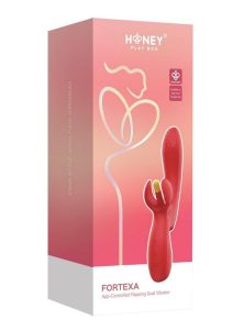 Fortexa Kinky Finger Flapping Rechargeable Silicone Clit and G-Spot Vibrator with App Control - Yellow