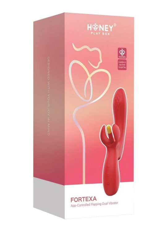 Fortexa Kinky Finger Flapping Rechargeable Silicone Clit and G-Spot Vibrator with App Control - Yellow