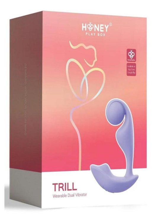 Trill Wearable Single Ball Rechargeable Silicone Dual Vibrator - Lavender