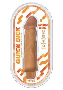 Quick Dick Horn Dog Vibrating Silicone Dildo - Vanilla