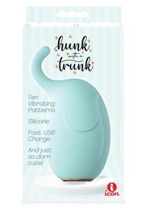 Buzzy Buddy Hunk with a Trunk Rechargeable Silicone Clitoral Stimulator - Aqua