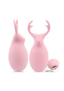 Buzzy Buddy Hello My Deer Rechargeable Silicone Clitoral Stimulator - Pink