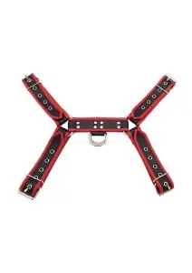 Rouge PVC OT H Front Harness - Small/Medium - Black/Red